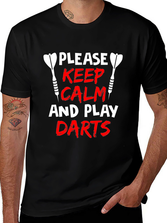 Keep Calm and Play Darts Graphic T-Shirt