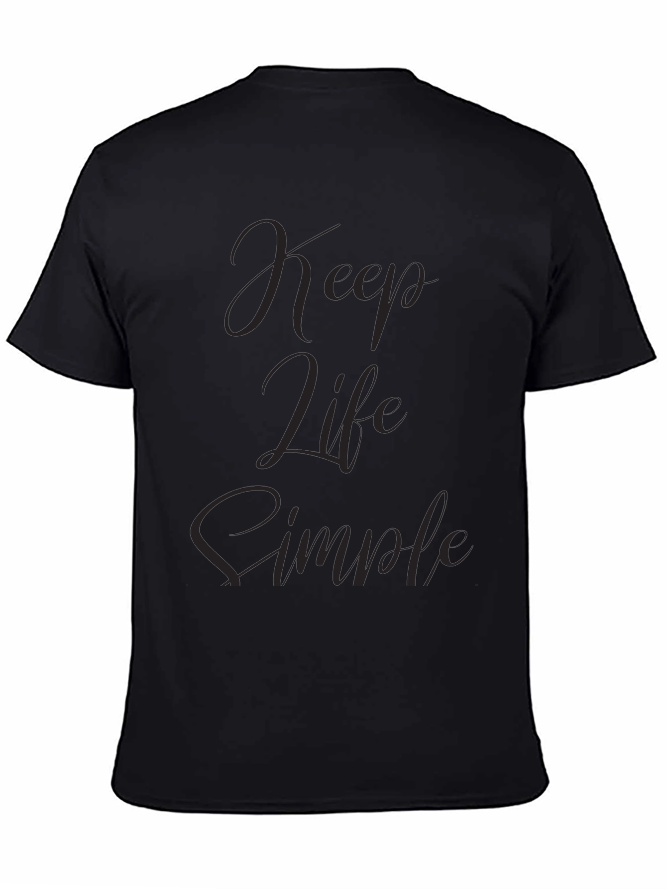 Keep Life Simple Black T-Shirt