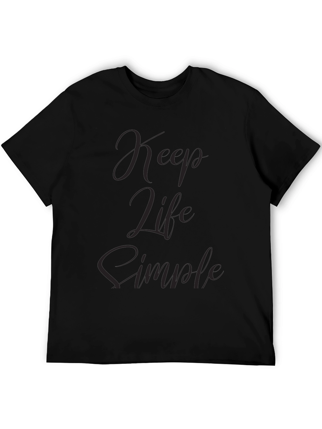 Keep Life Simple Black T-Shirt