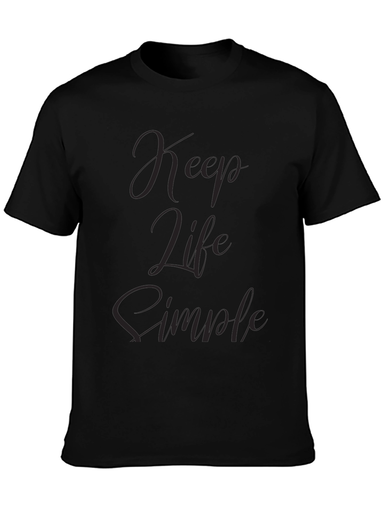 Keep Life Simple Black T-Shirt
