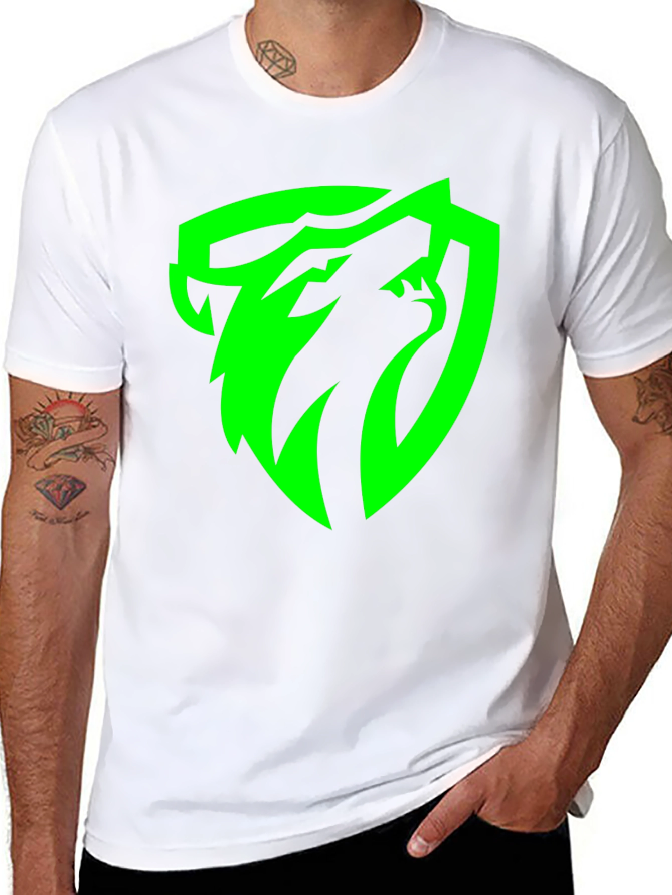 Black T-Shirt with Green Snake Logo