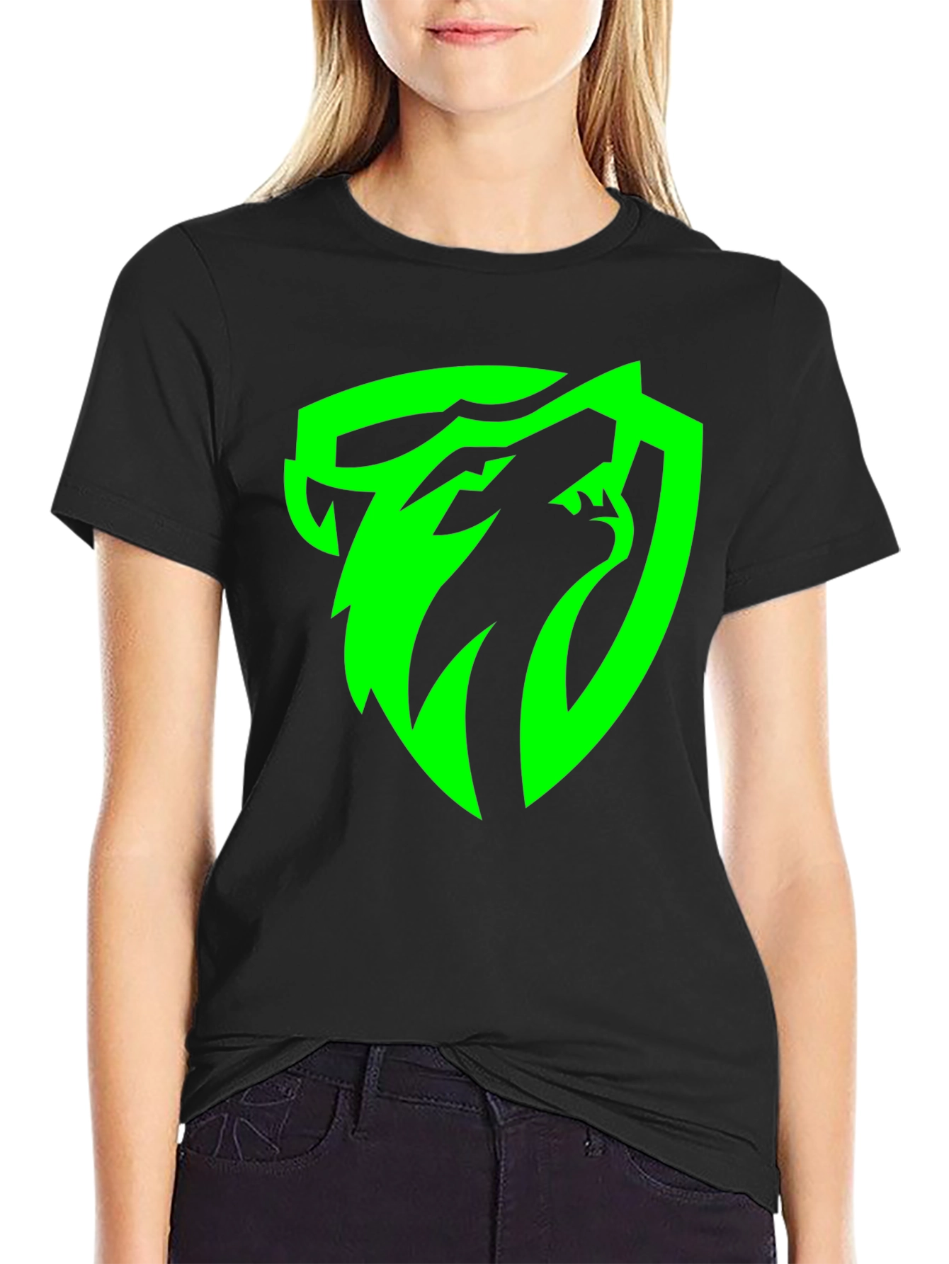 Black T-Shirt with Green Snake Logo
