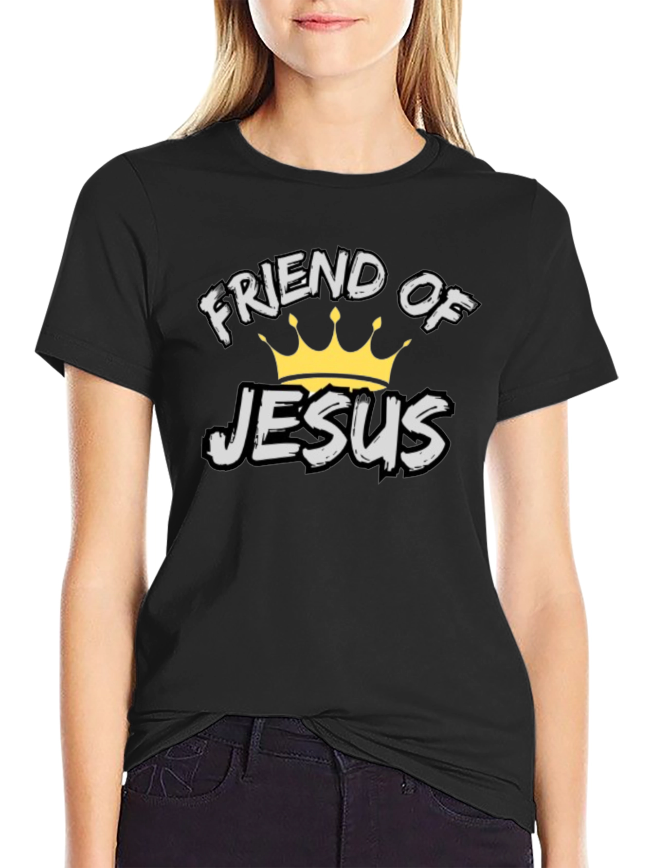 Friend of Jesus Black Graphic Tee