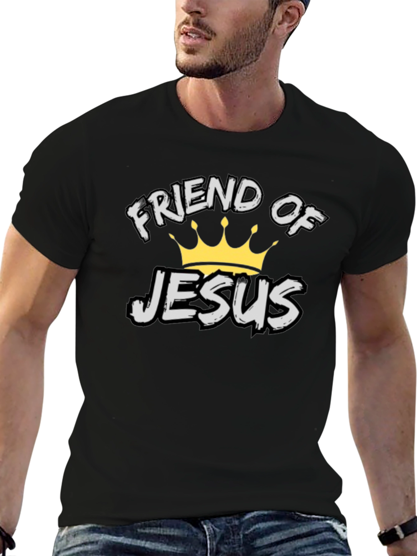 Friend of Jesus Black Graphic Tee