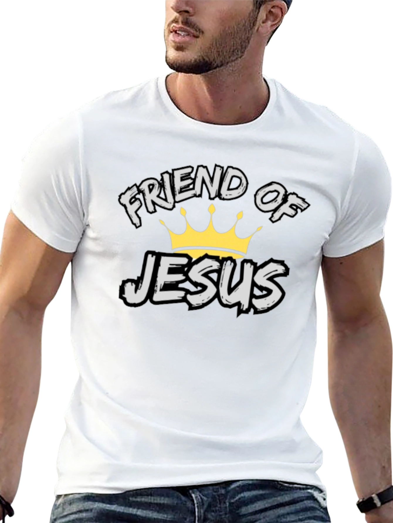 Friend of Jesus Black Graphic Tee