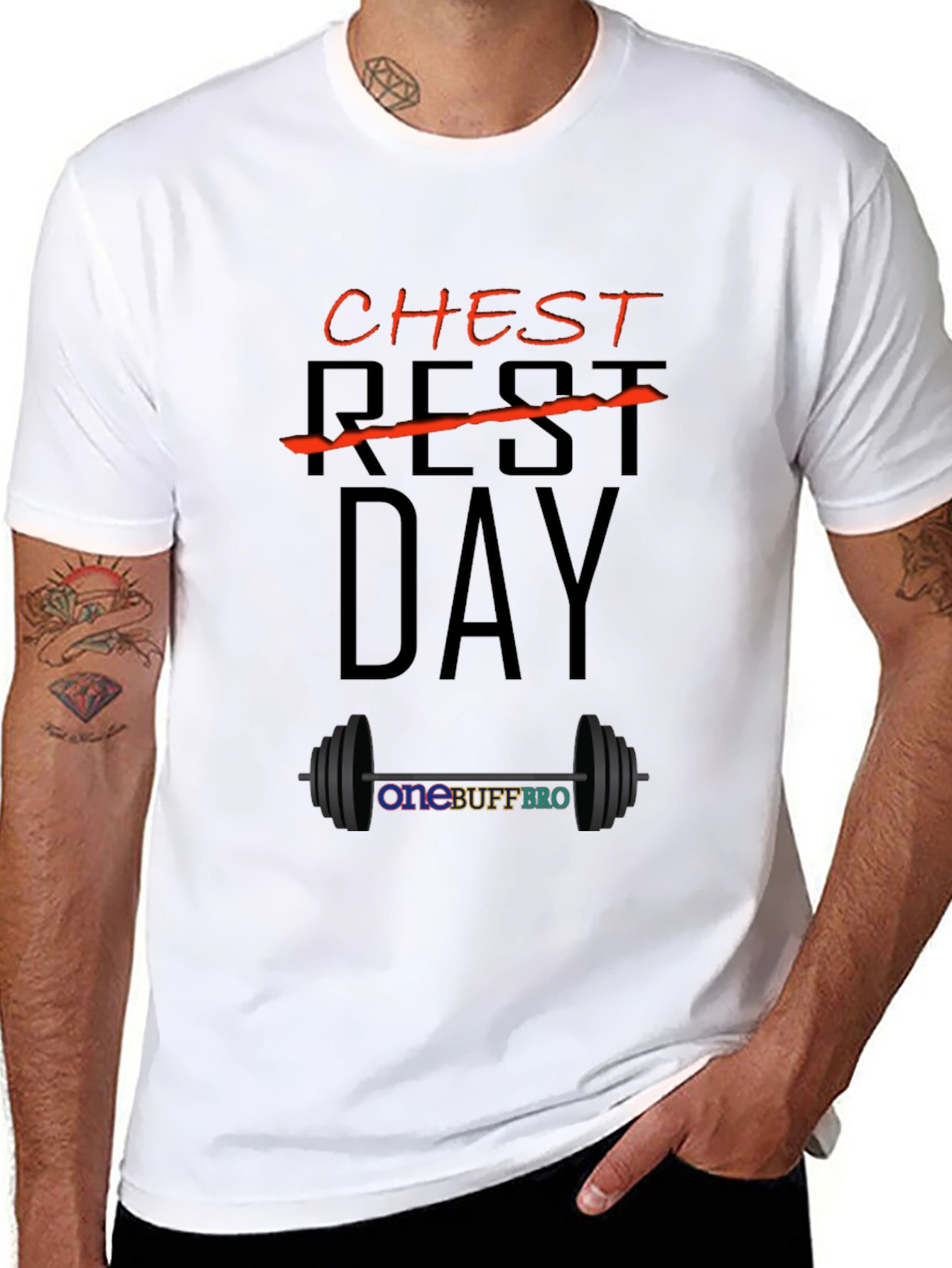 Chest Day T-Shirt - OneBuffBro Gym Apparel