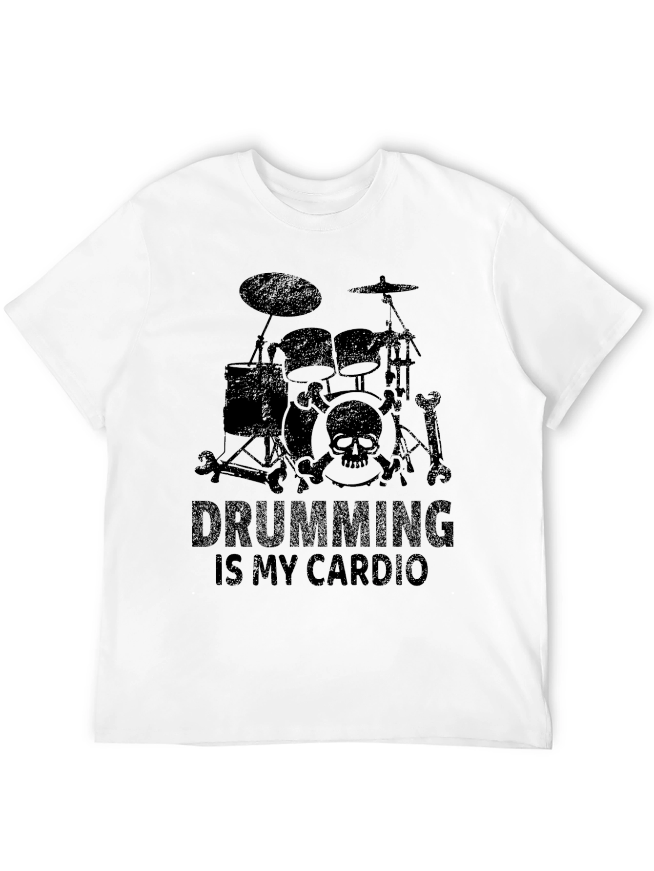 Drumming Is My Cardio Black T-Shirt