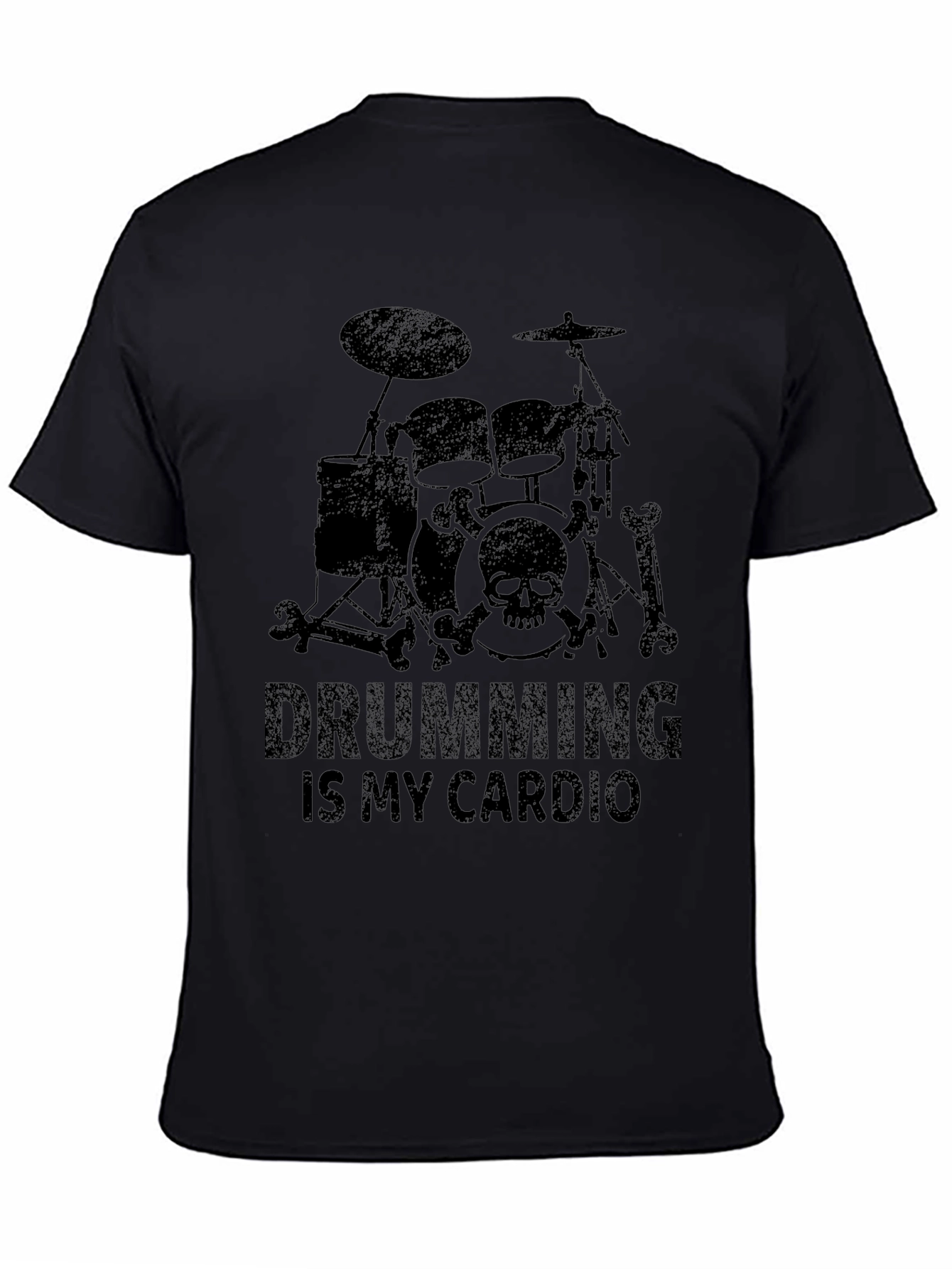 Drumming Is My Cardio Black T-Shirt