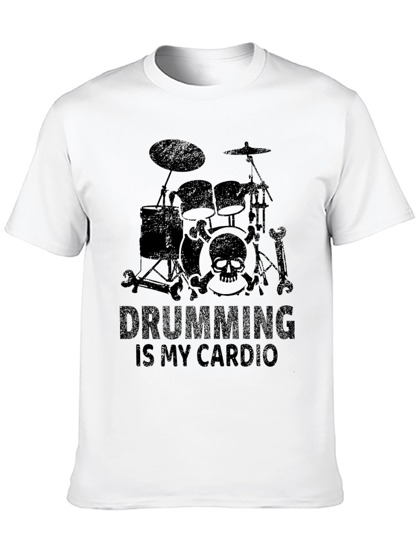 Drumming Is My Cardio Black T-Shirt