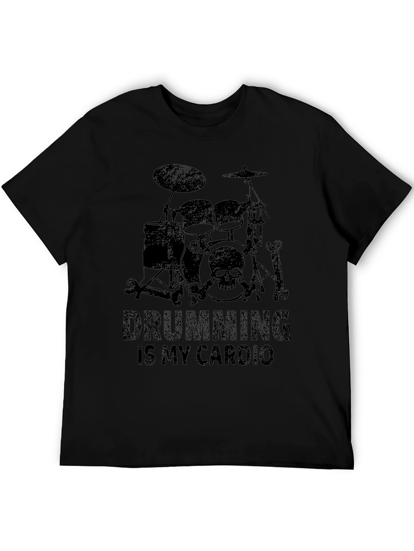 Drumming Is My Cardio Black T-Shirt