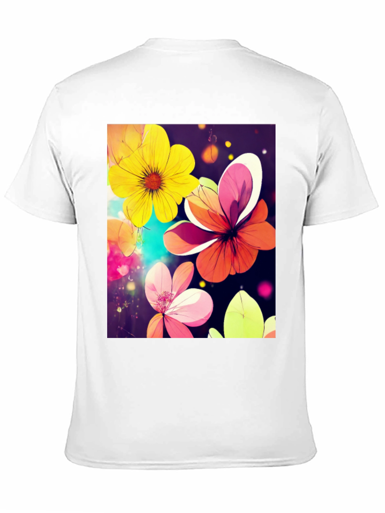 Floral Graphic Tee - Artistic Flower Design