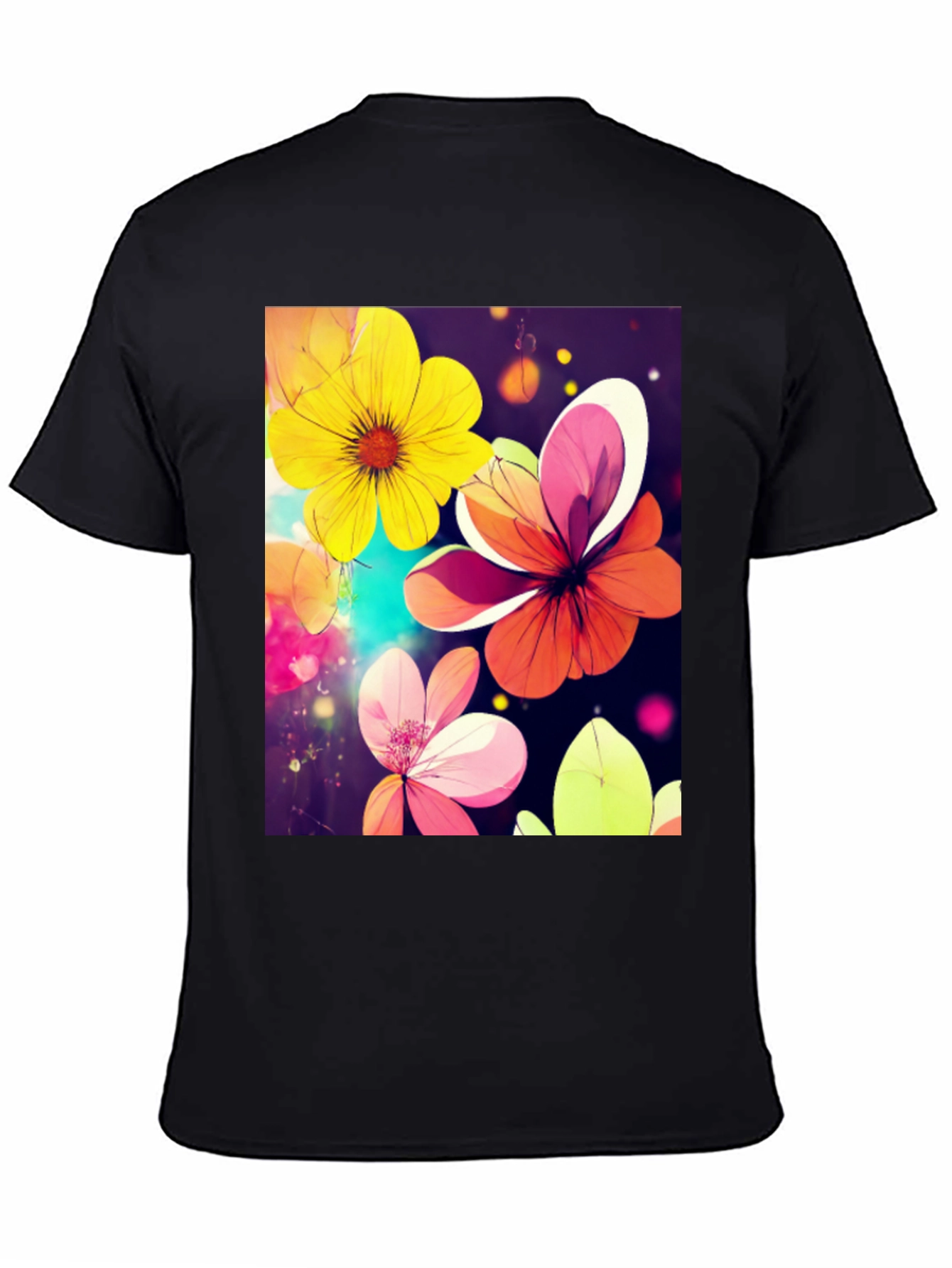 Floral Graphic Tee - Artistic Flower Design