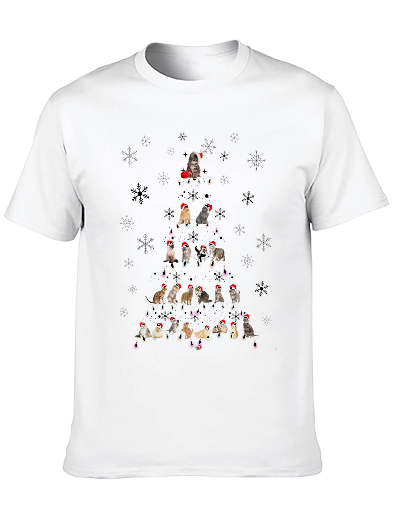 Festive Feline Christmas Tree T-Shirt