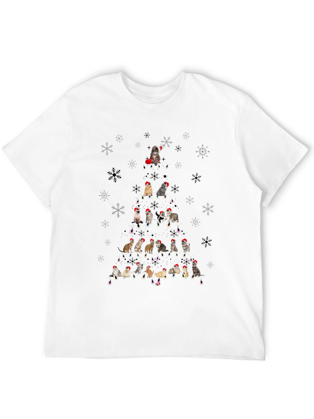 Festive Feline Christmas Tree T-Shirt