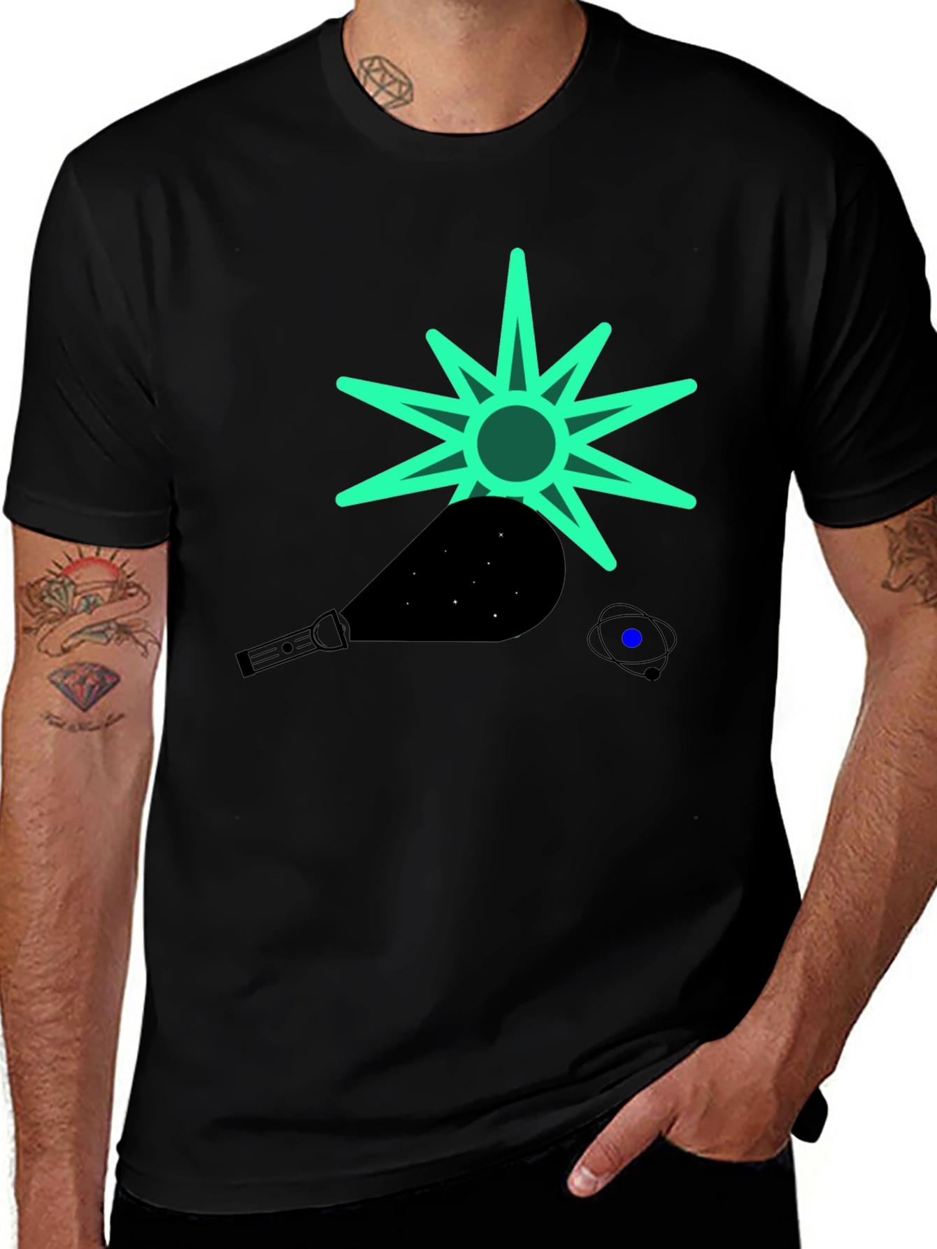 Cosmic Graphic Tee - Black T-Shirt