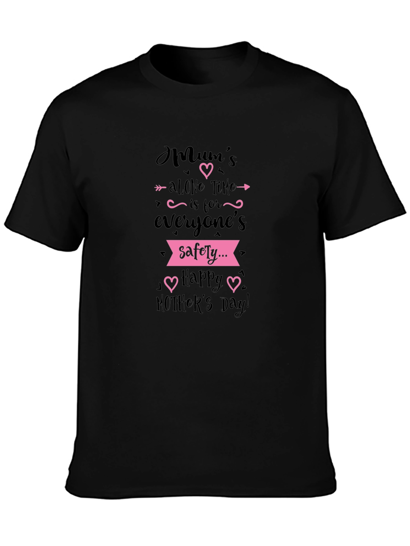 Mums Alone Time Black T-Shirt Mothers Day Gift