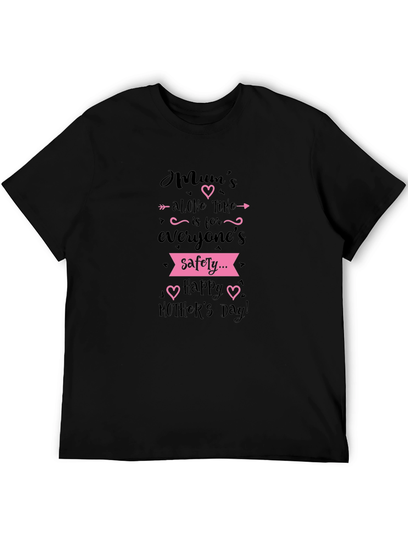 Mums Alone Time Black T-Shirt Mothers Day Gift