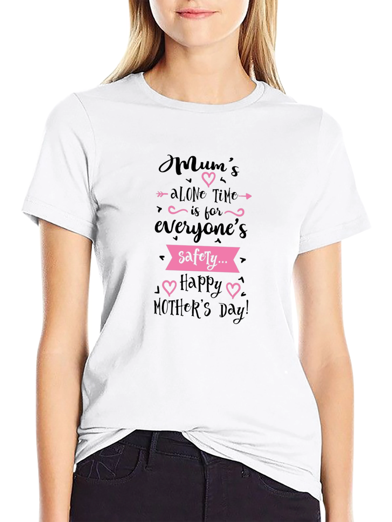 Mums Alone Time Black T-Shirt Mothers Day Gift