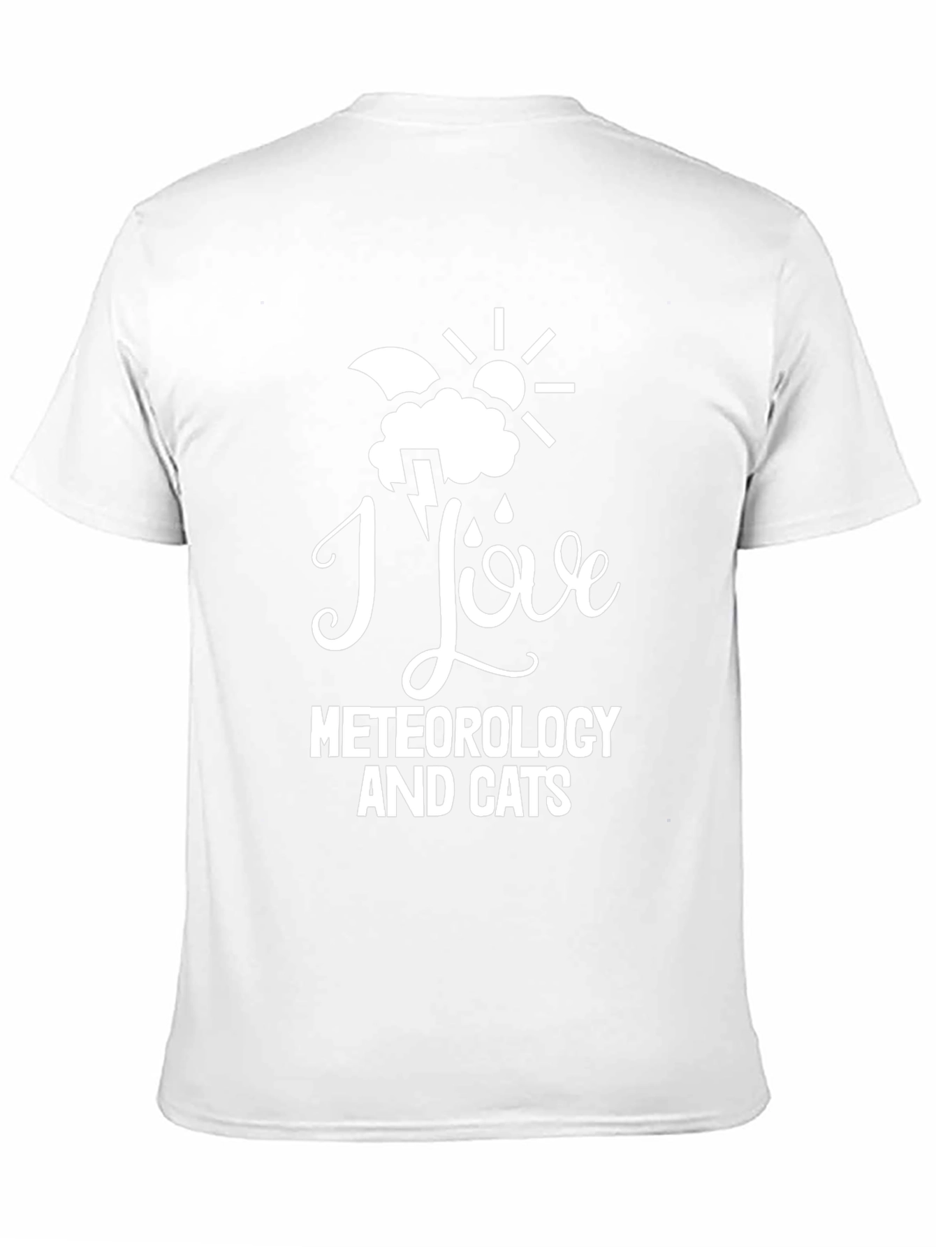 I Love Meteorology and Cats Graphic Tee