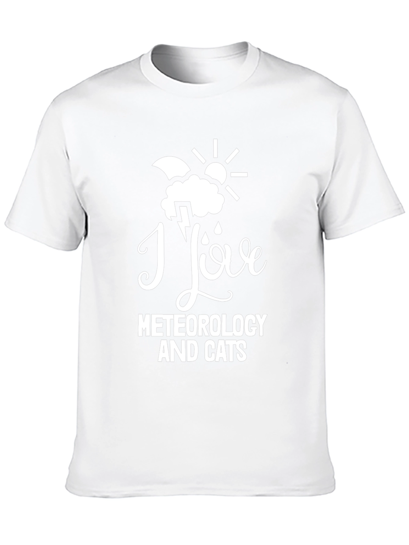I Love Meteorology and Cats Graphic Tee