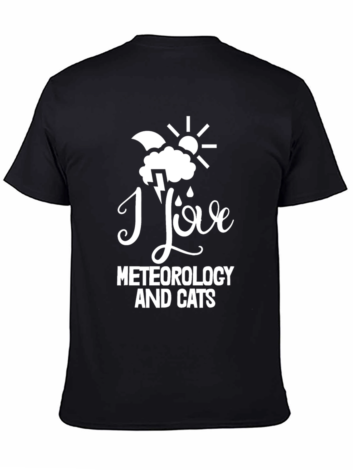 I Love Meteorology and Cats Graphic Tee