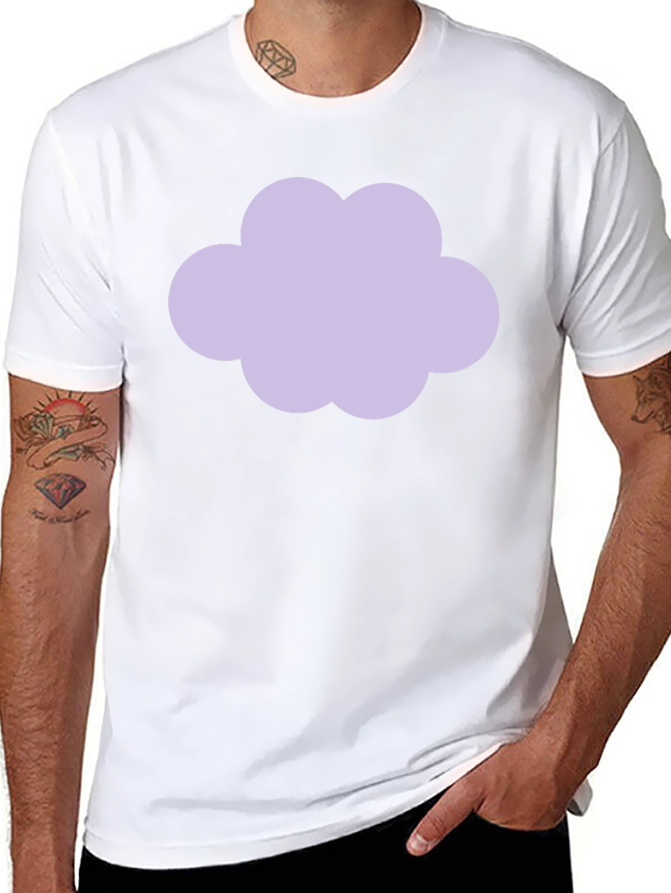 Cloud Graphic Black T-Shirt - Casual Style