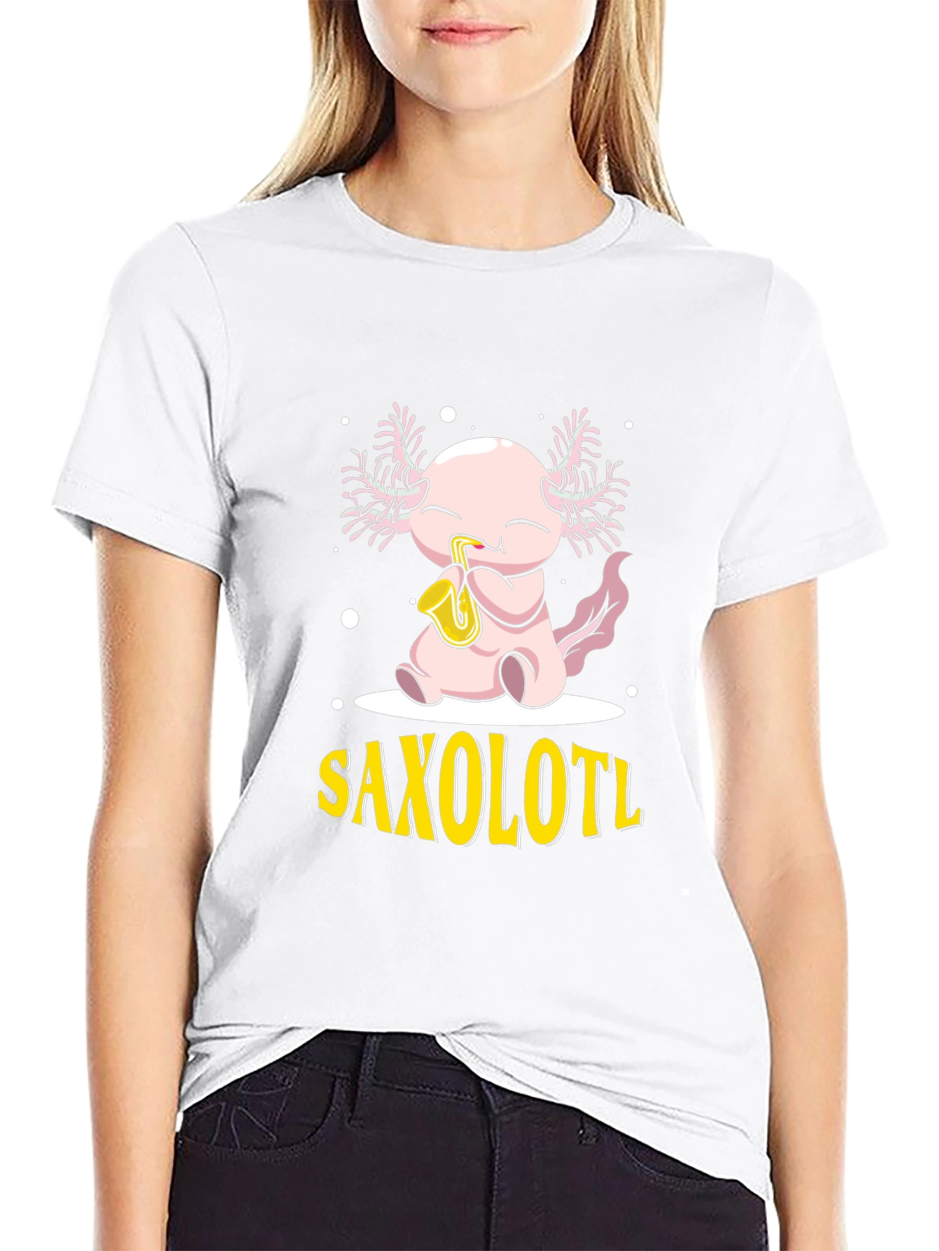 Saxolotl Axolotl Saxophone T-Shirt