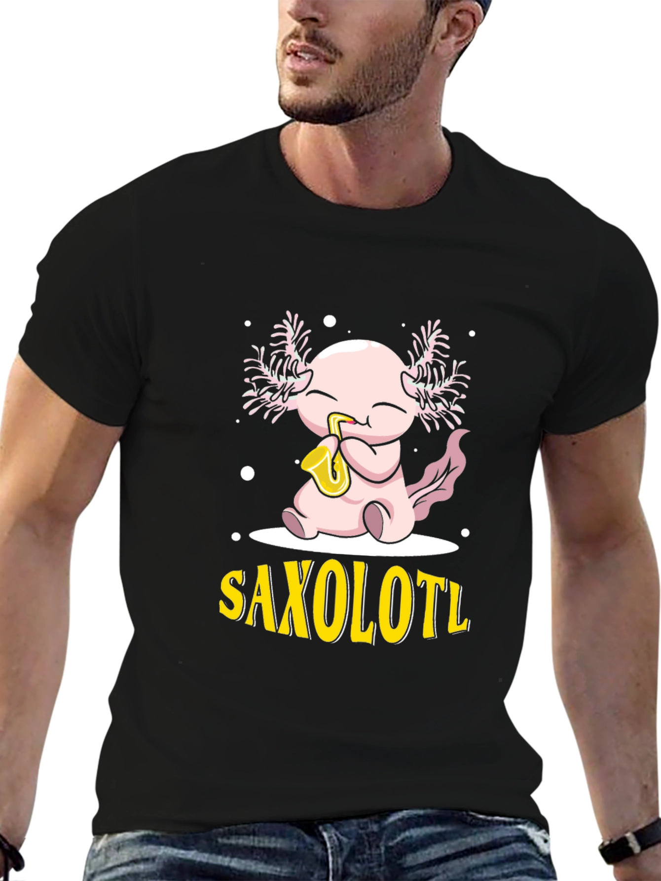 Saxolotl Axolotl Saxophone T-Shirt