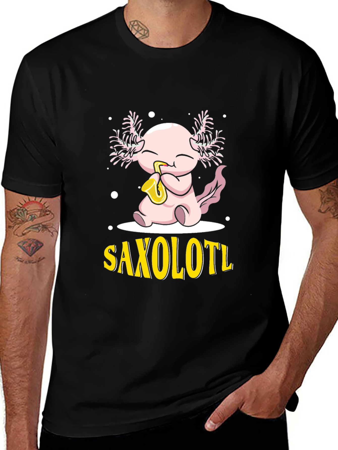 Saxolotl Axolotl Saxophone T-Shirt