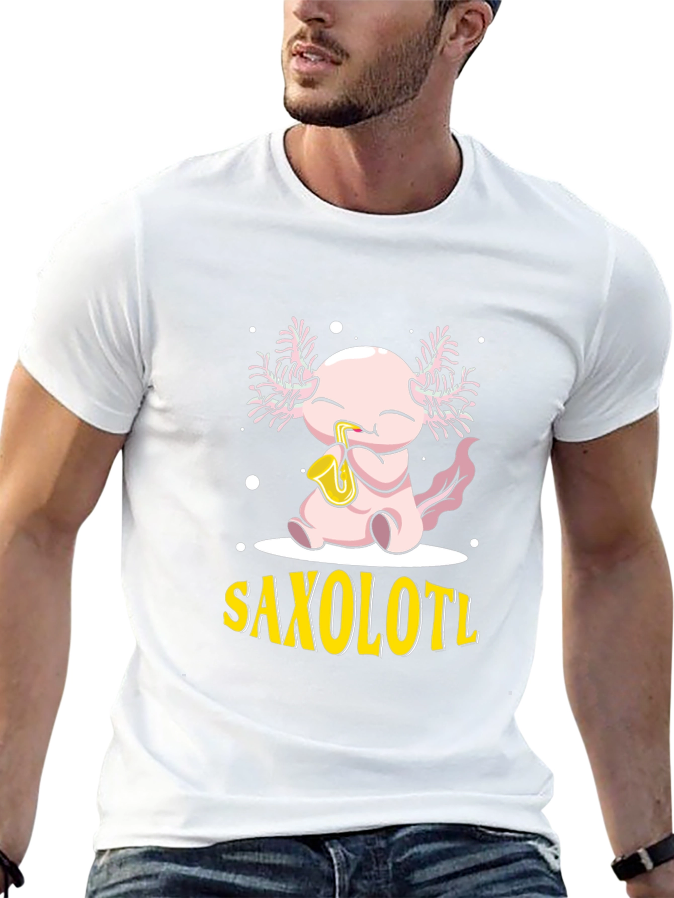 Saxolotl Axolotl Saxophone T-Shirt