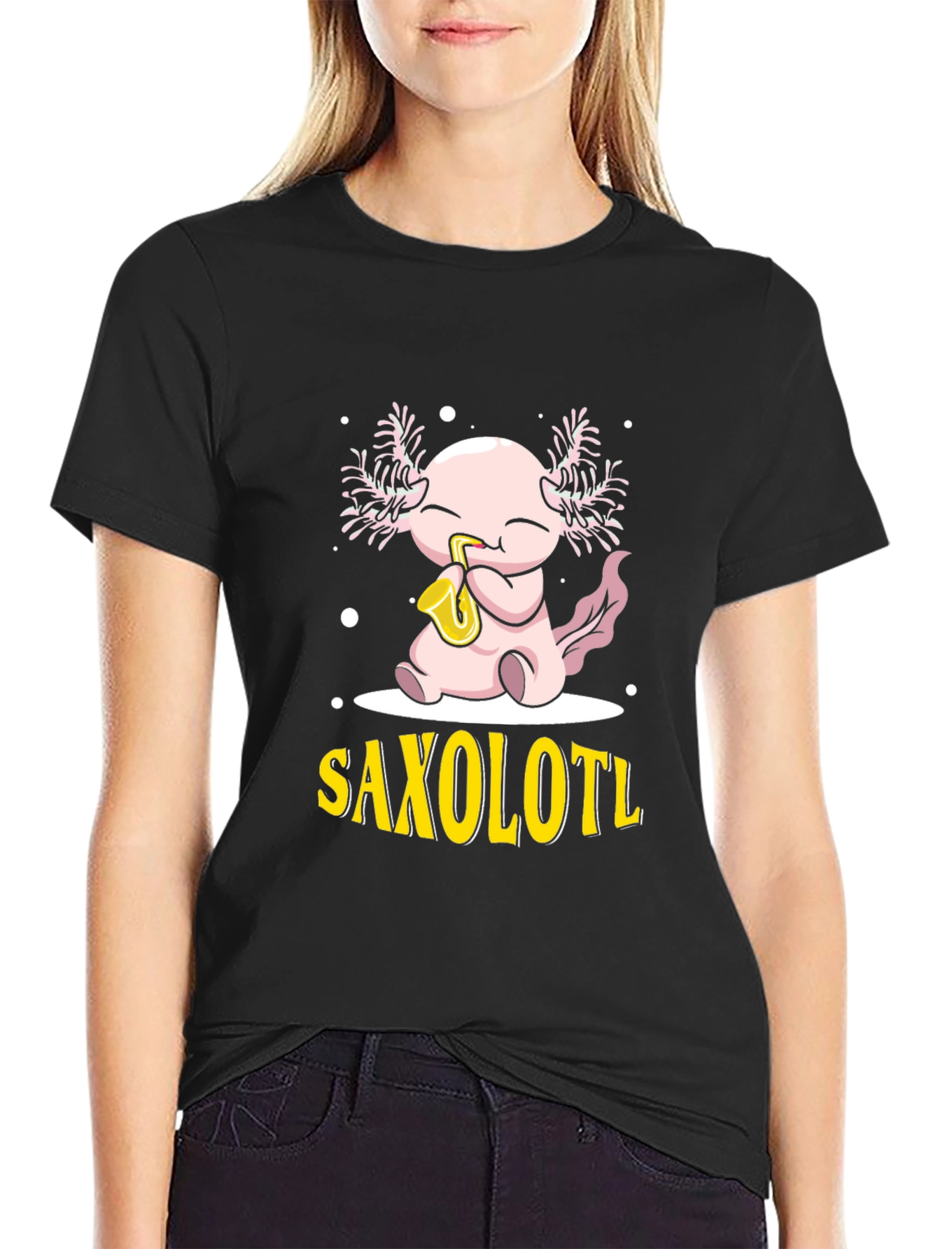 Saxolotl Axolotl Saxophone T-Shirt