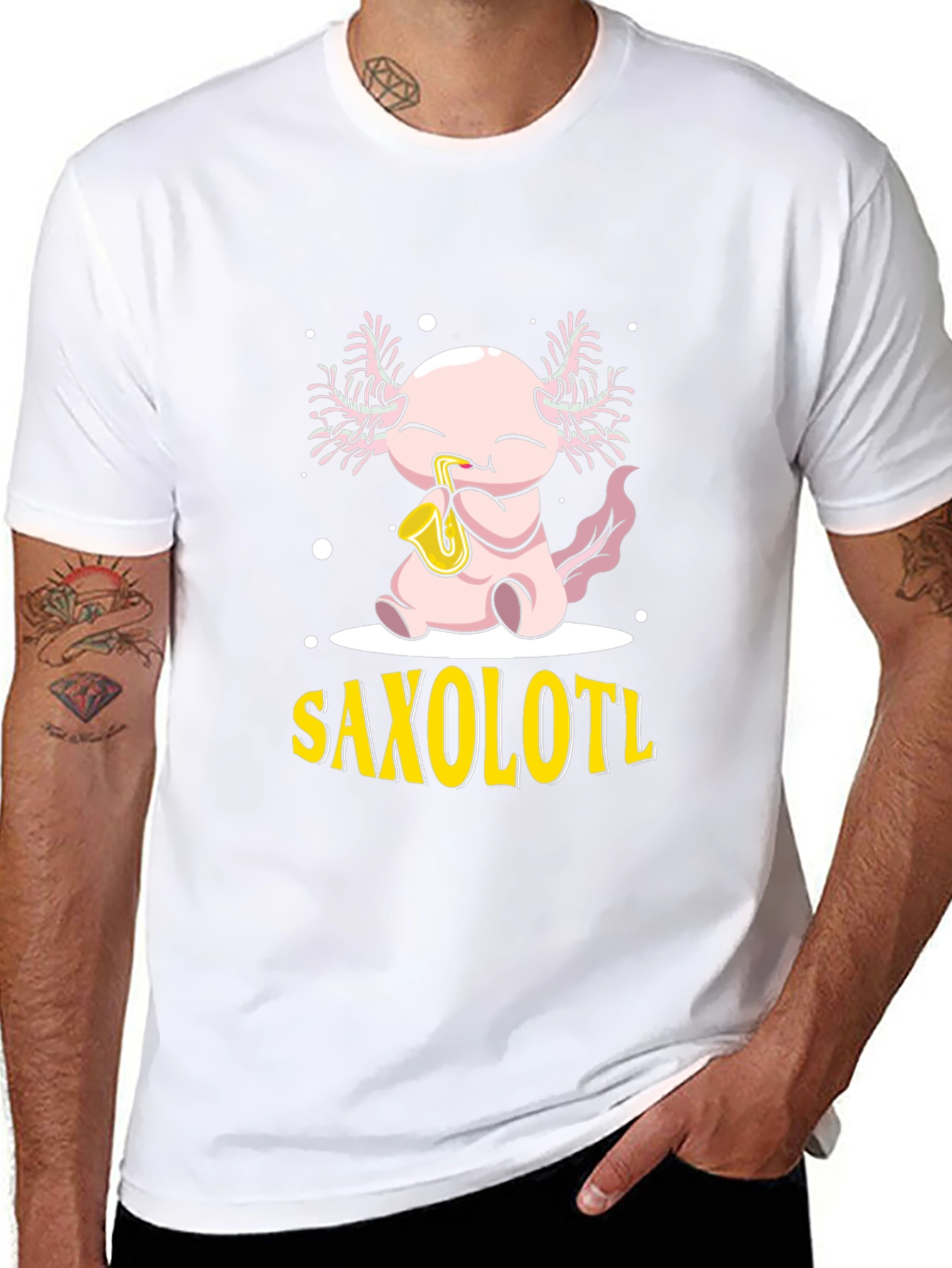 Saxolotl Axolotl Saxophone T-Shirt