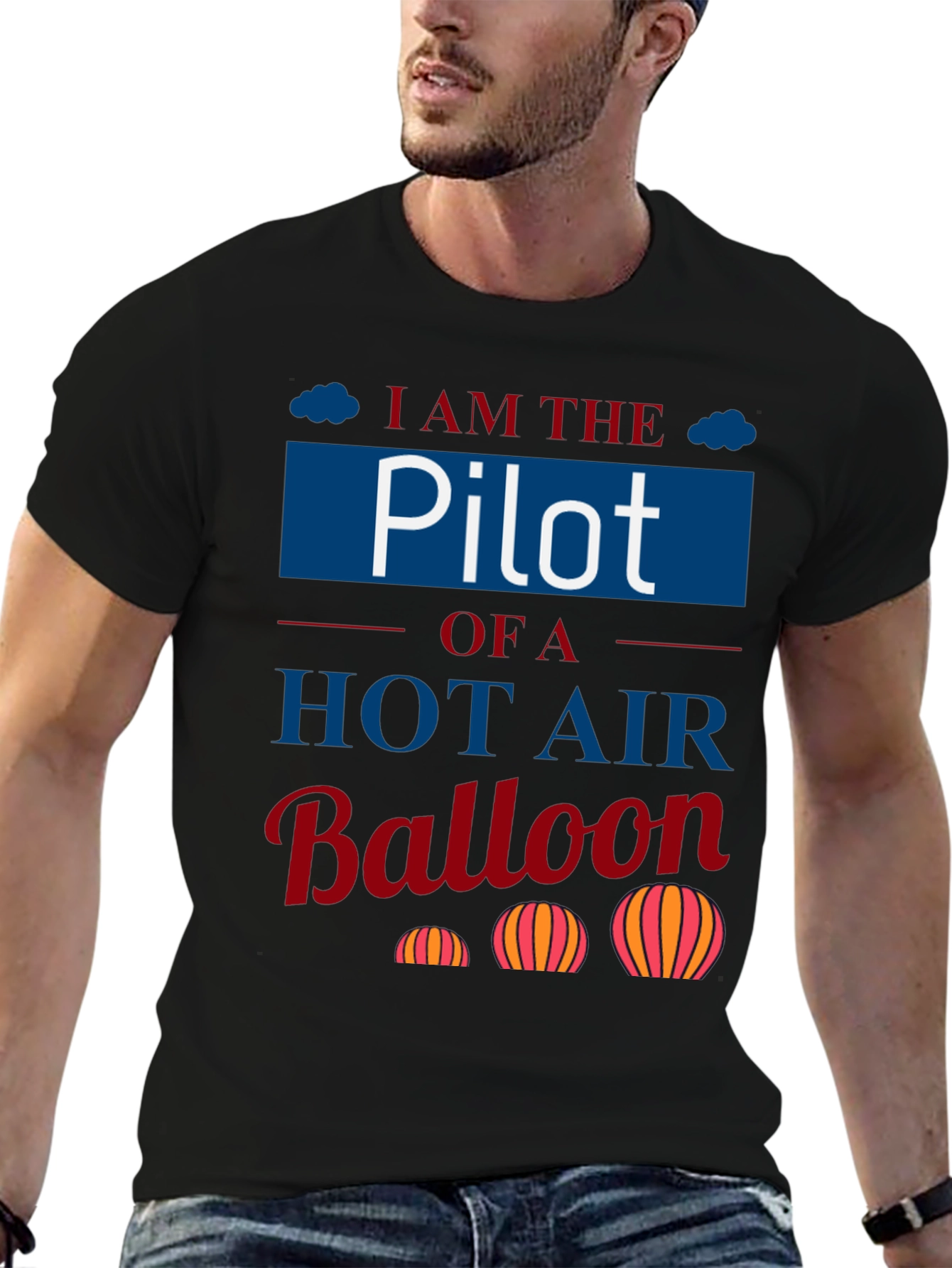 Pilot Hot Air Balloon T-Shirt - Aviation Lover Tee