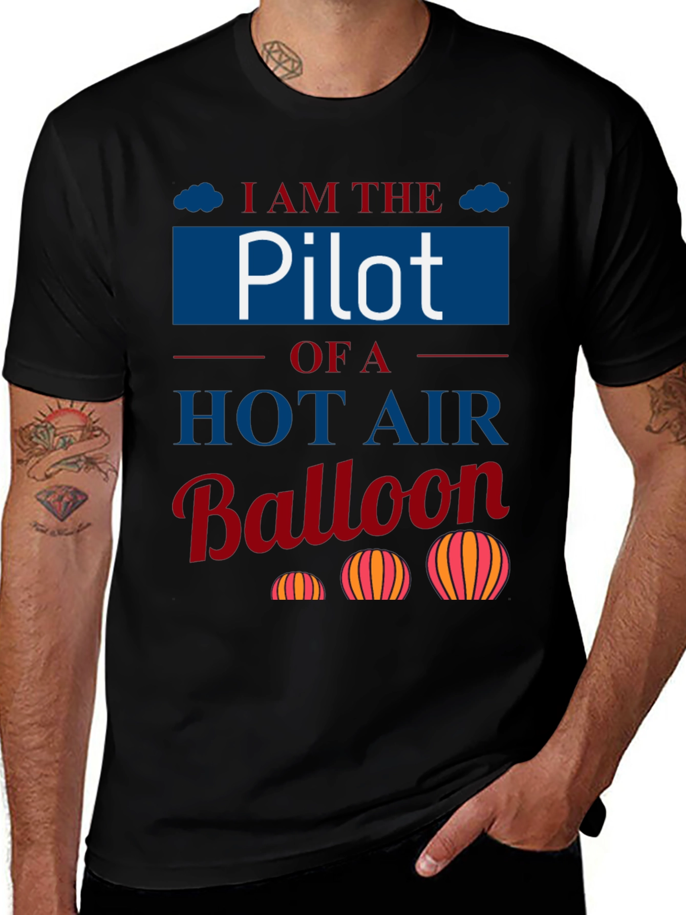 Pilot Hot Air Balloon T-Shirt - Aviation Lover Tee