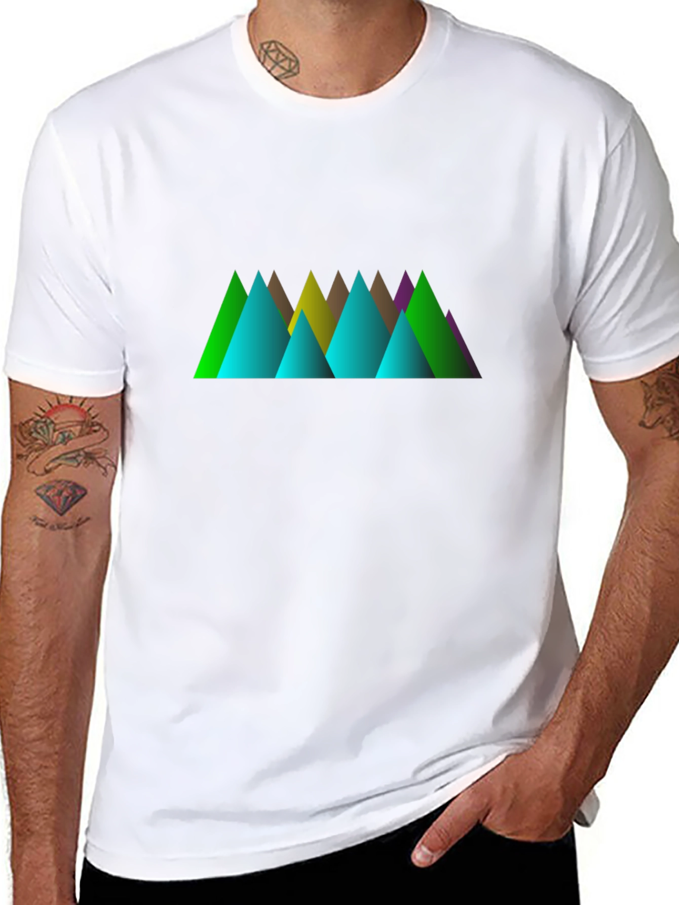 Geometric Mountain Peak T-Shirt