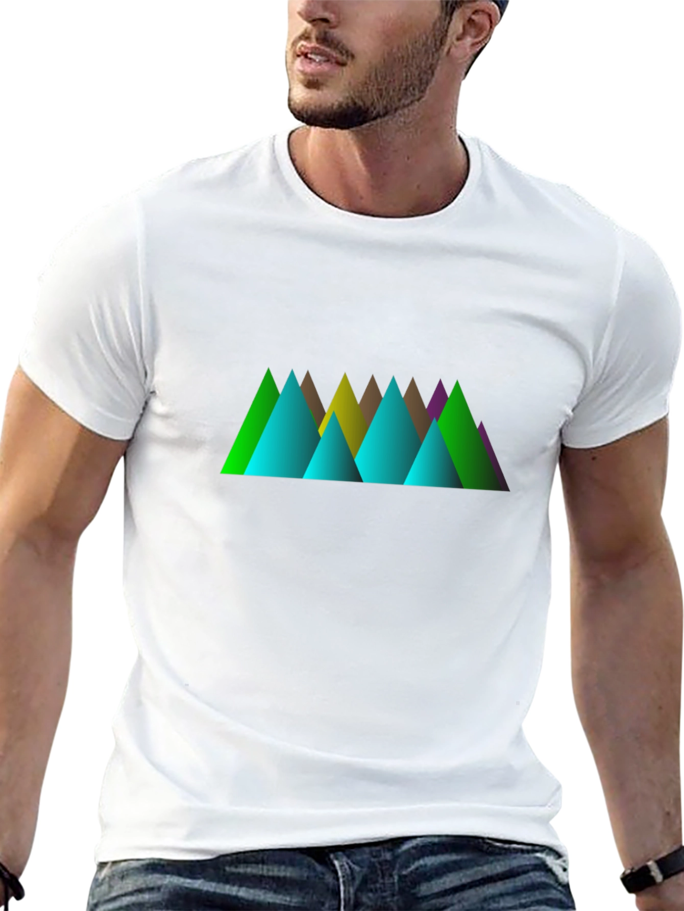 Geometric Mountain Peak T-Shirt