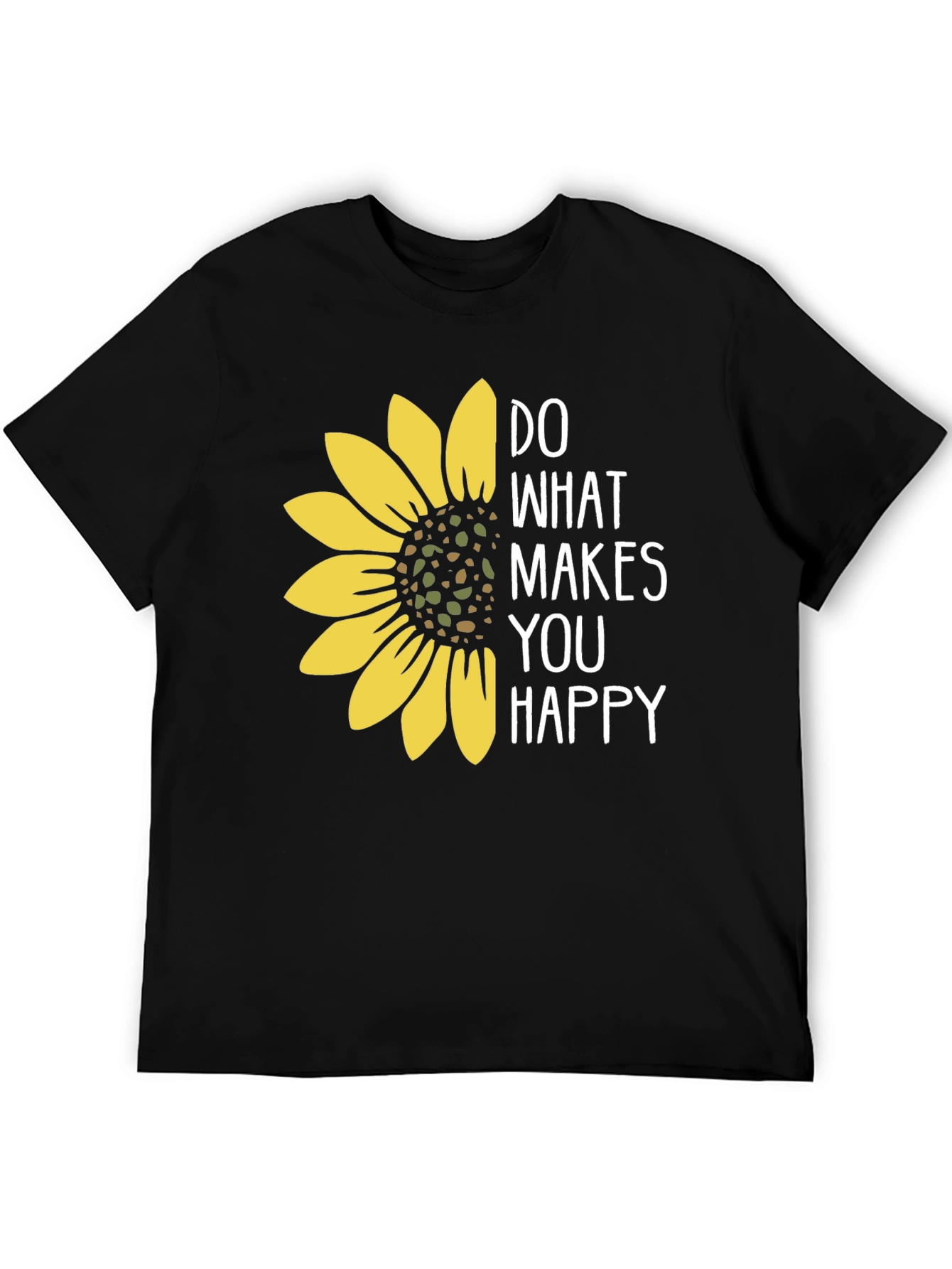 Sunflower Graphic T-Shirt - Do What Makes You Happy