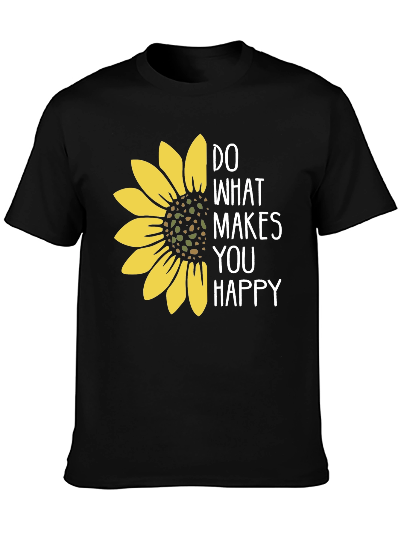 Sunflower Graphic T-Shirt - Do What Makes You Happy