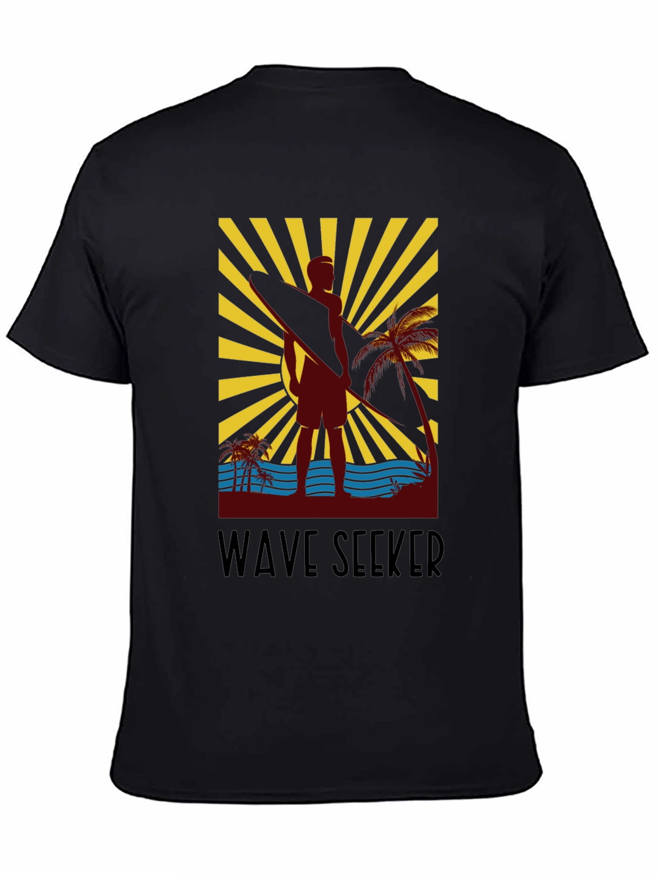 Wave Seeker Graphic Tee - Surfer Design