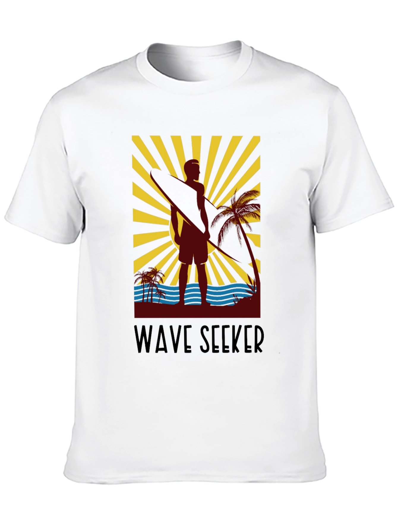 Wave Seeker Graphic Tee - Surfer Design