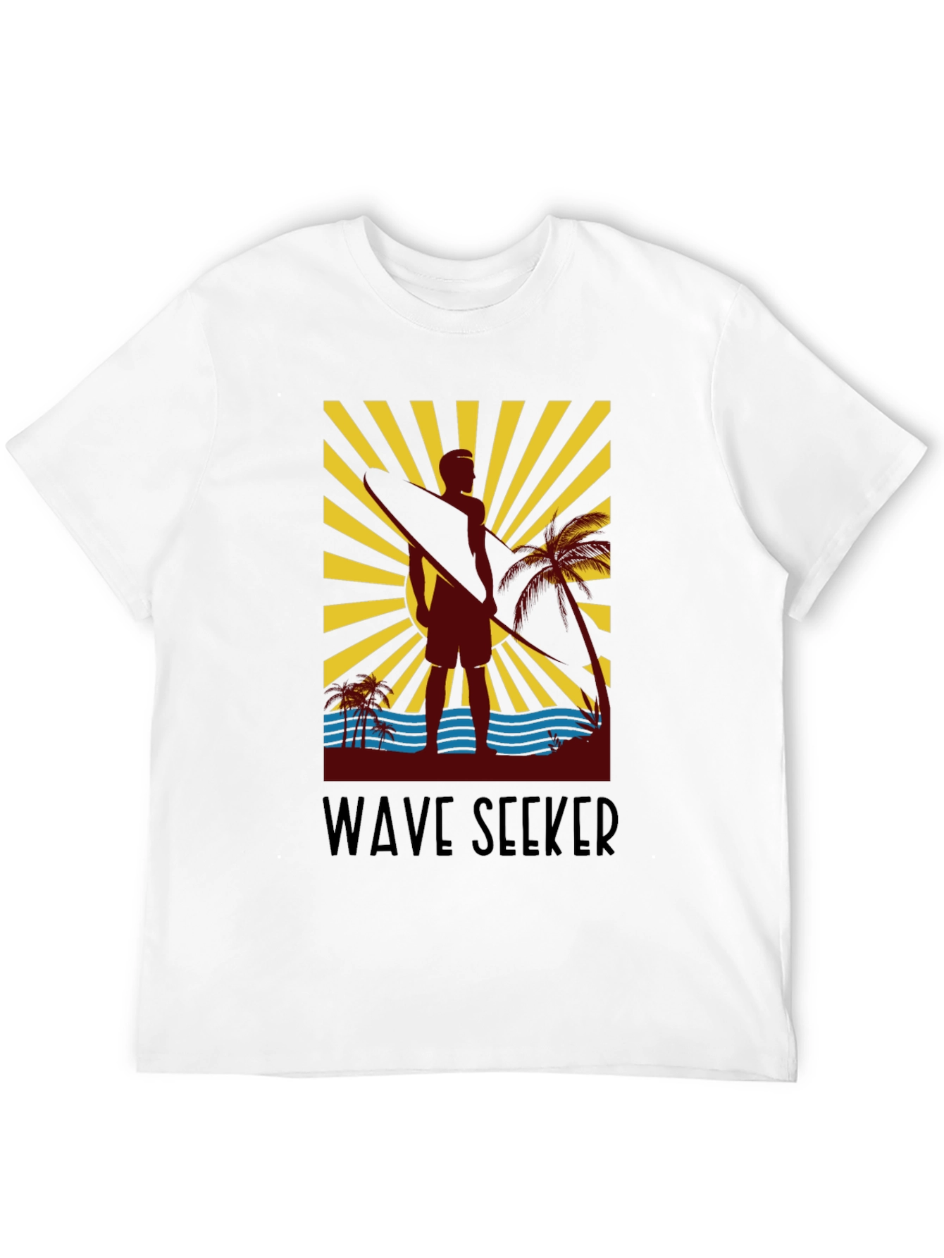 Wave Seeker Graphic Tee - Surfer Design