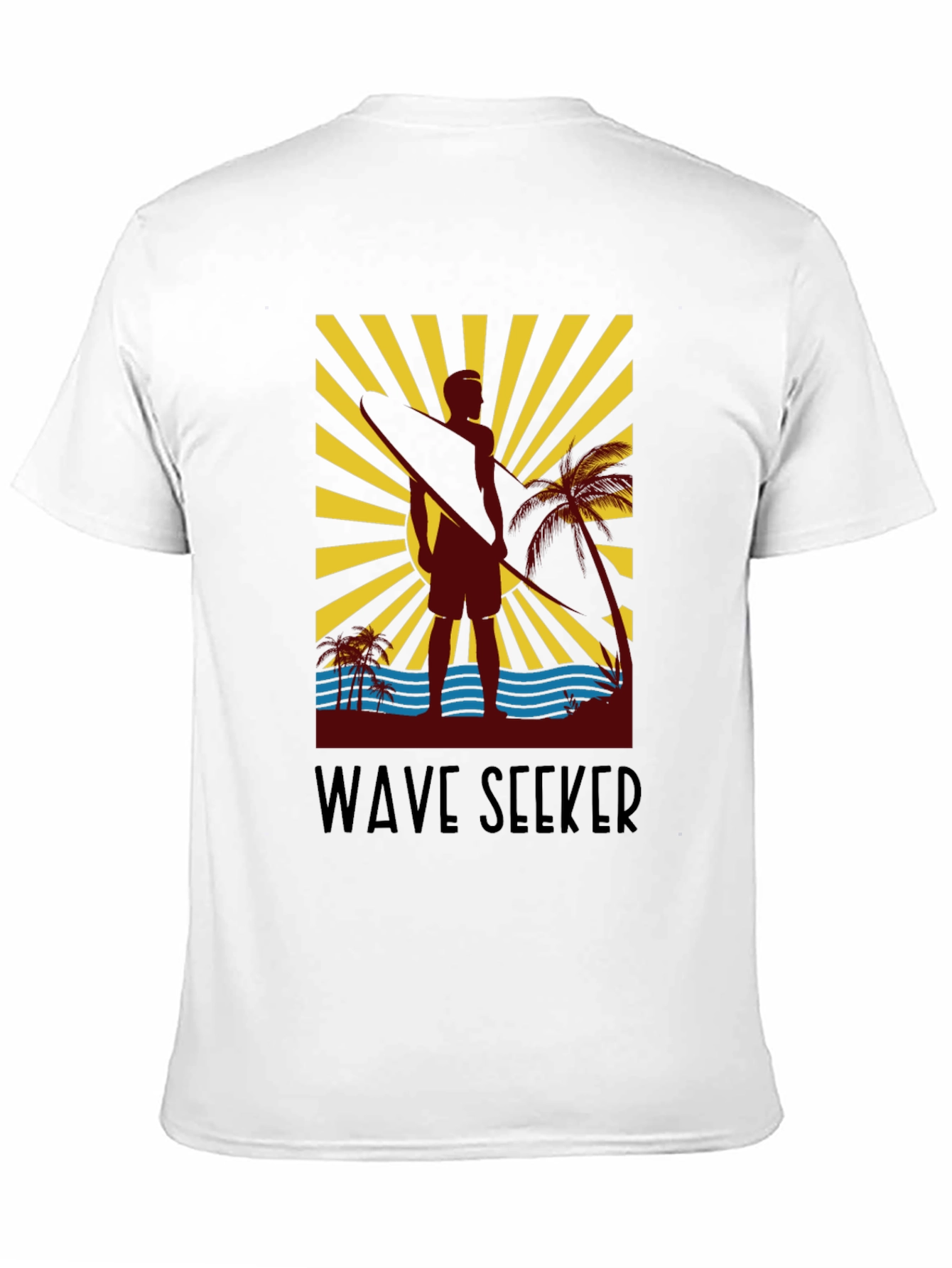 Wave Seeker Graphic Tee - Surfer Design