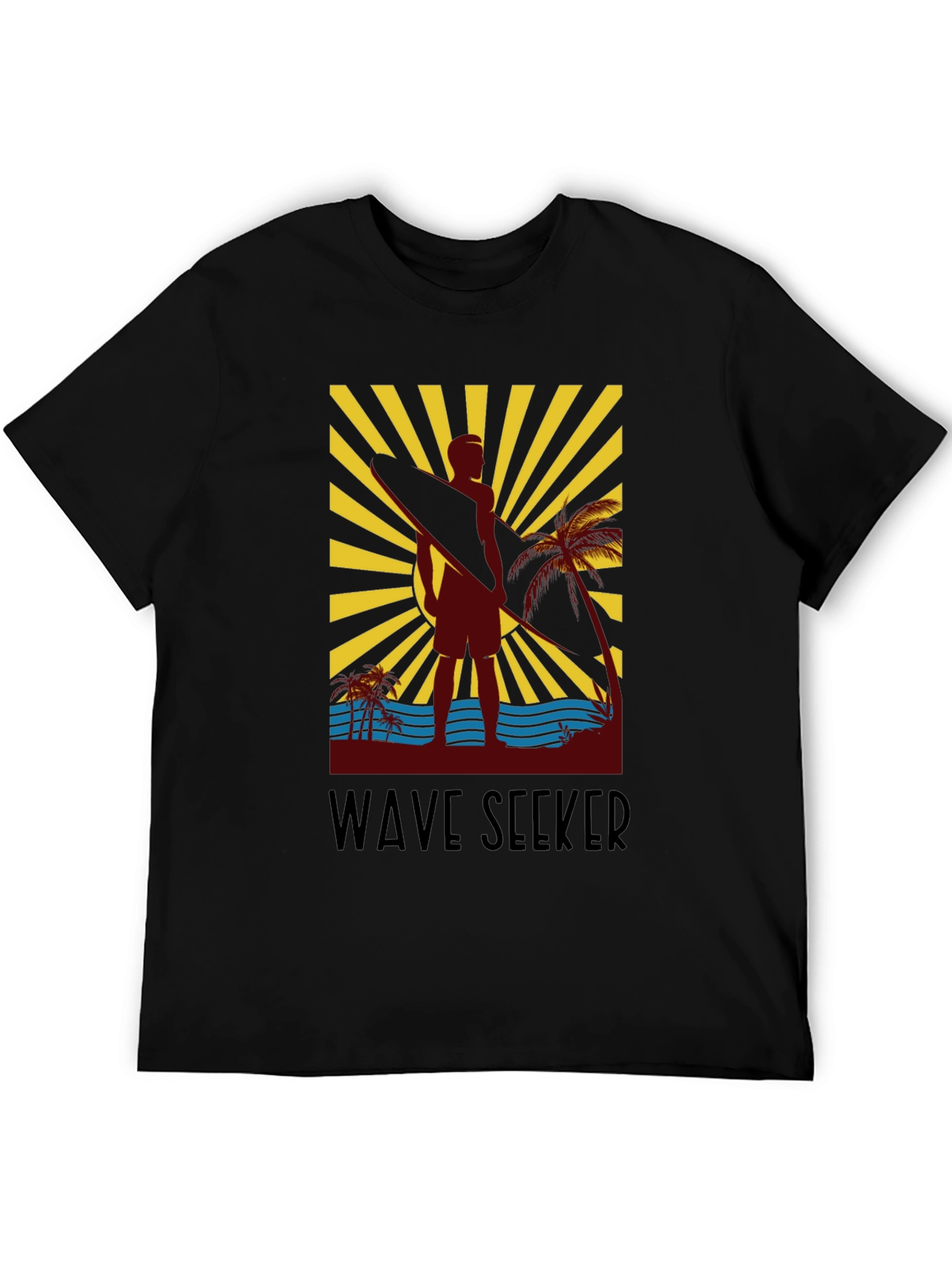 Wave Seeker Graphic Tee - Surfer Design