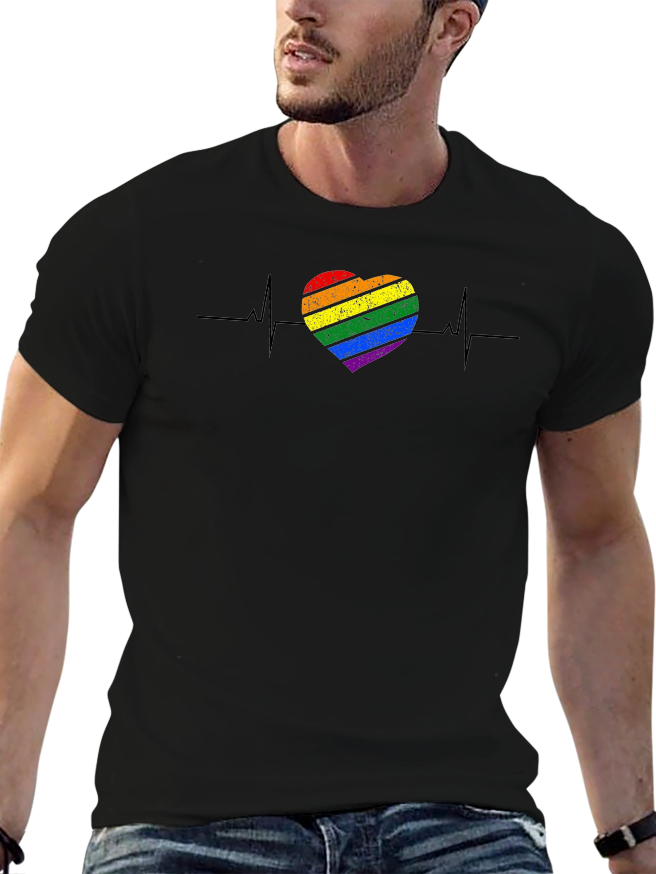 Pride Heartbeat T-Shirt - LGBTQ+ Love & Equality Tee