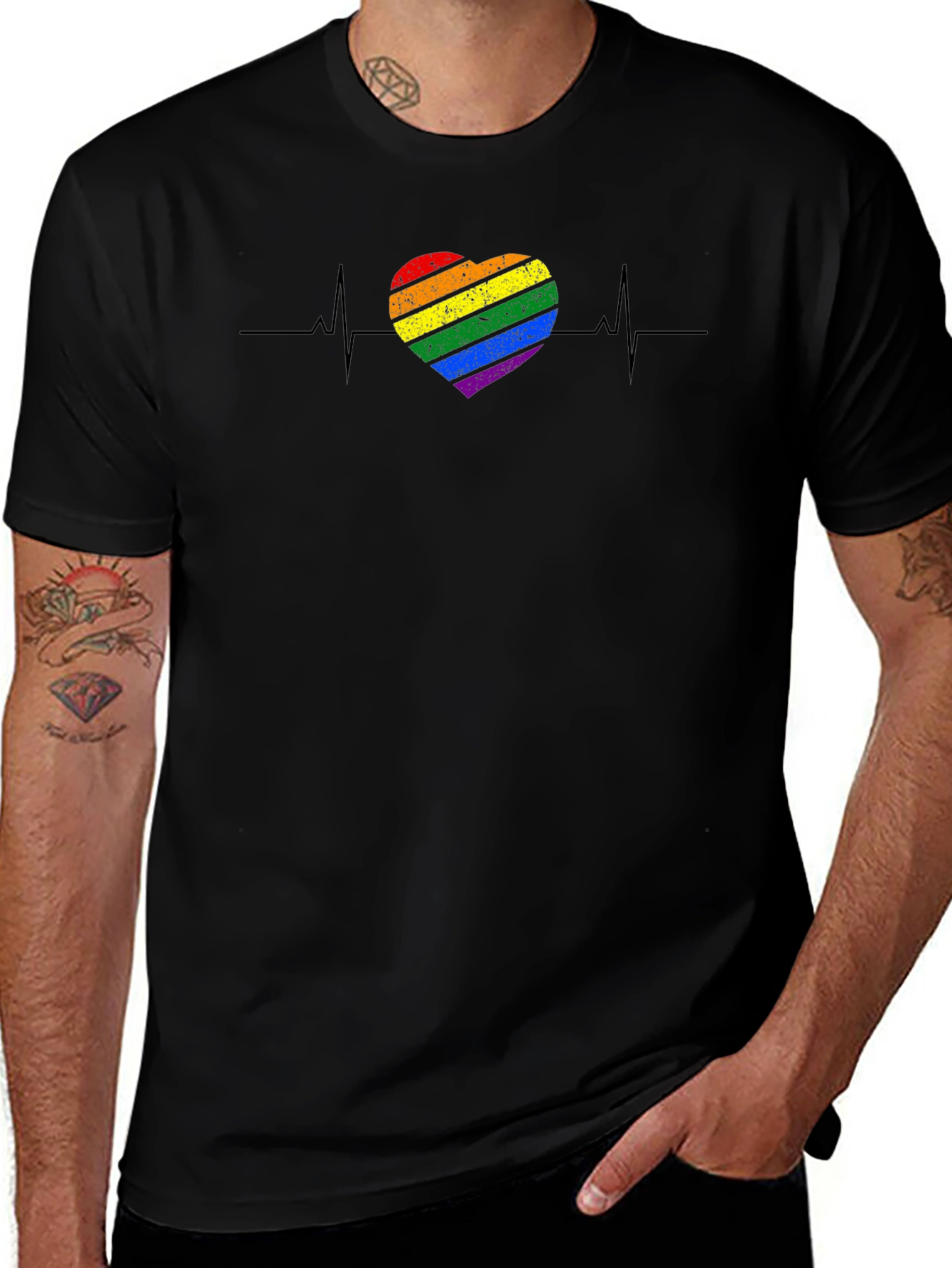Pride Heartbeat T-Shirt - LGBTQ+ Love & Equality Tee