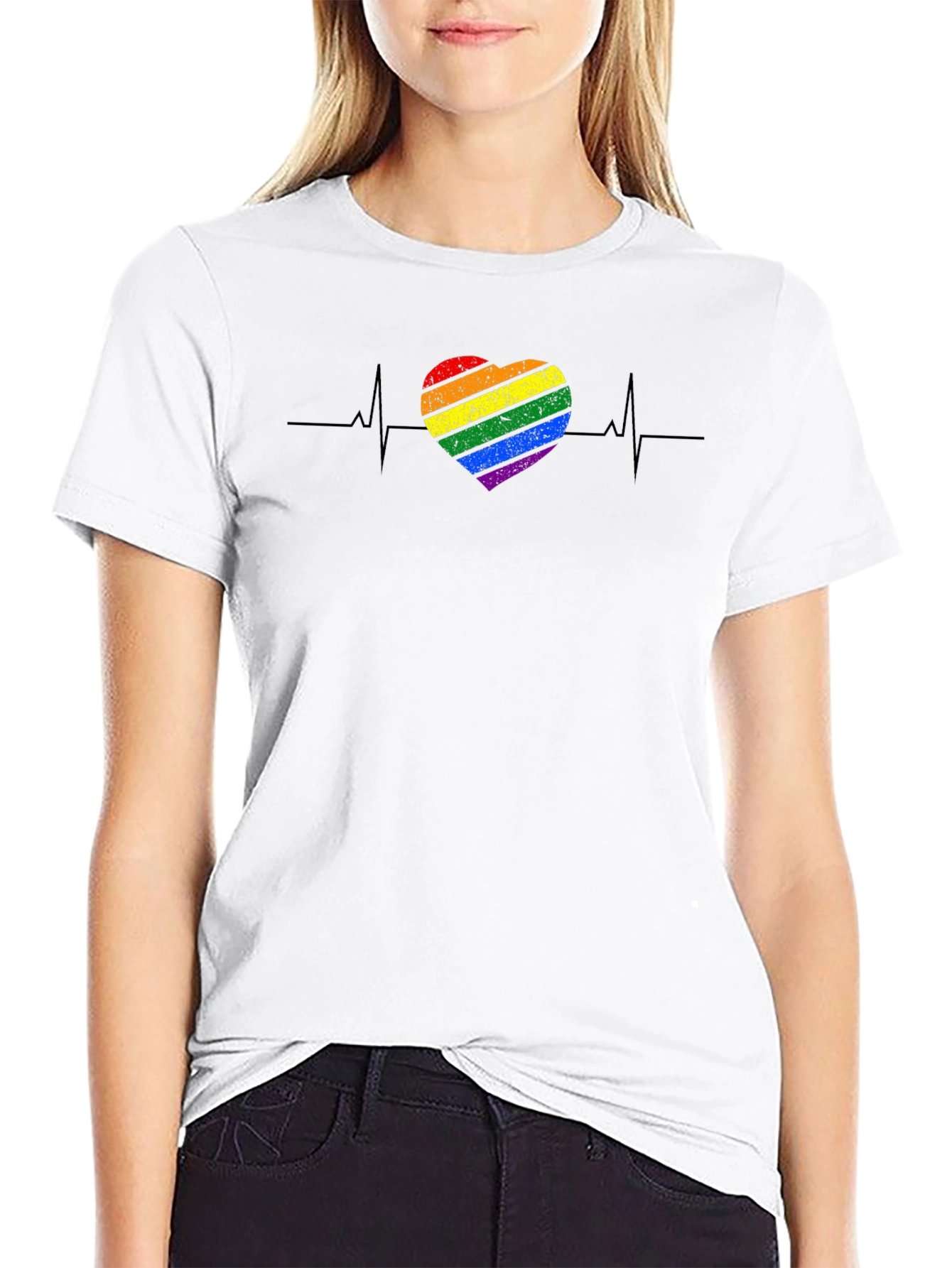 Pride Heartbeat T-Shirt - LGBTQ+ Love & Equality Tee