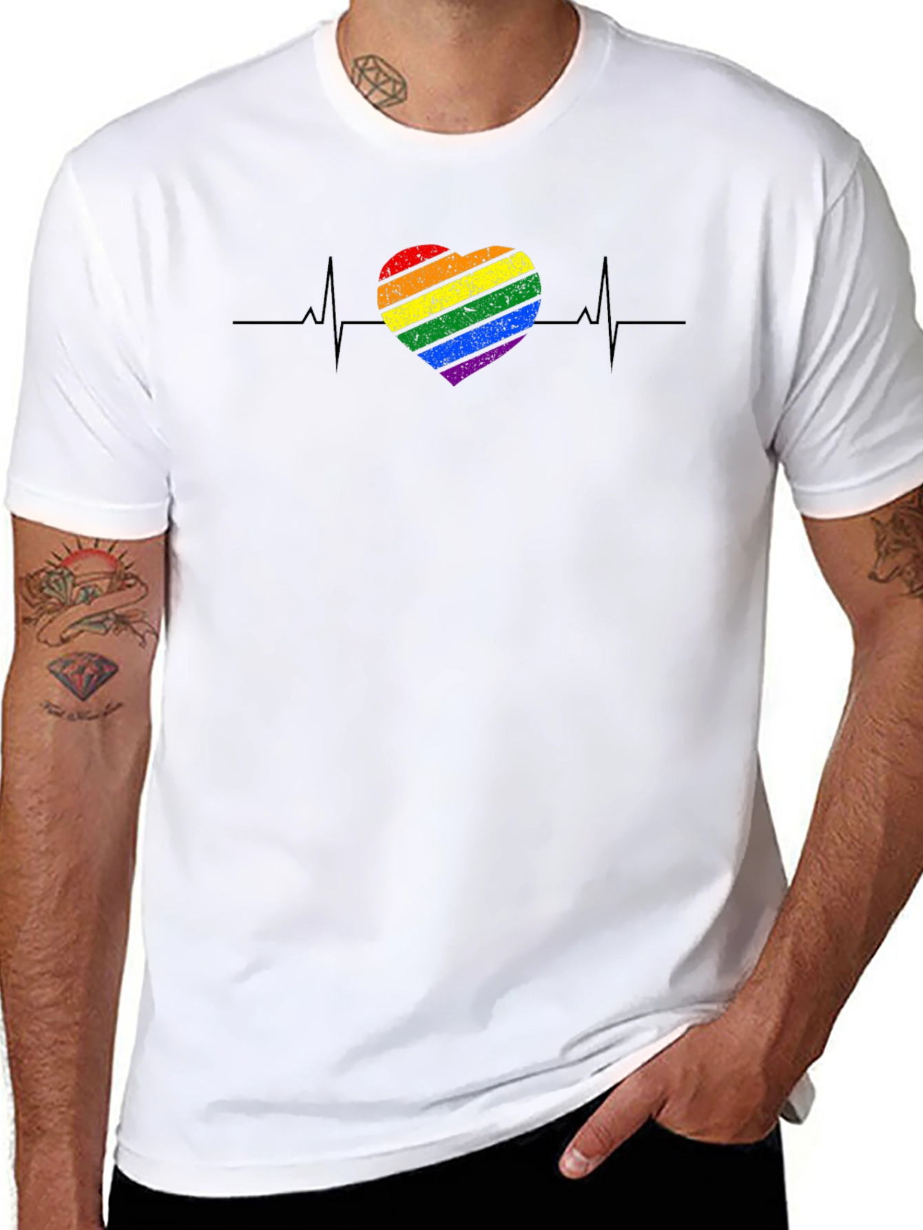 Pride Heartbeat T-Shirt - LGBTQ+ Love & Equality Tee