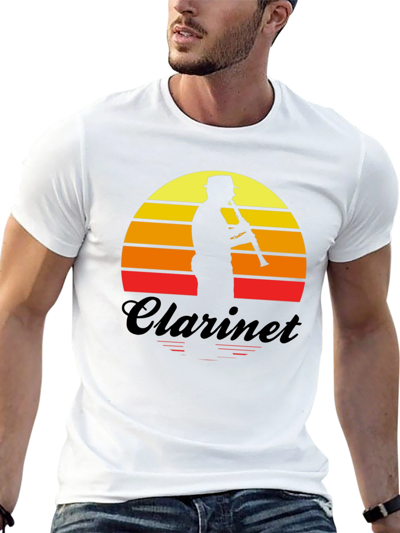 Retro Clarinet Player T-Shirt
