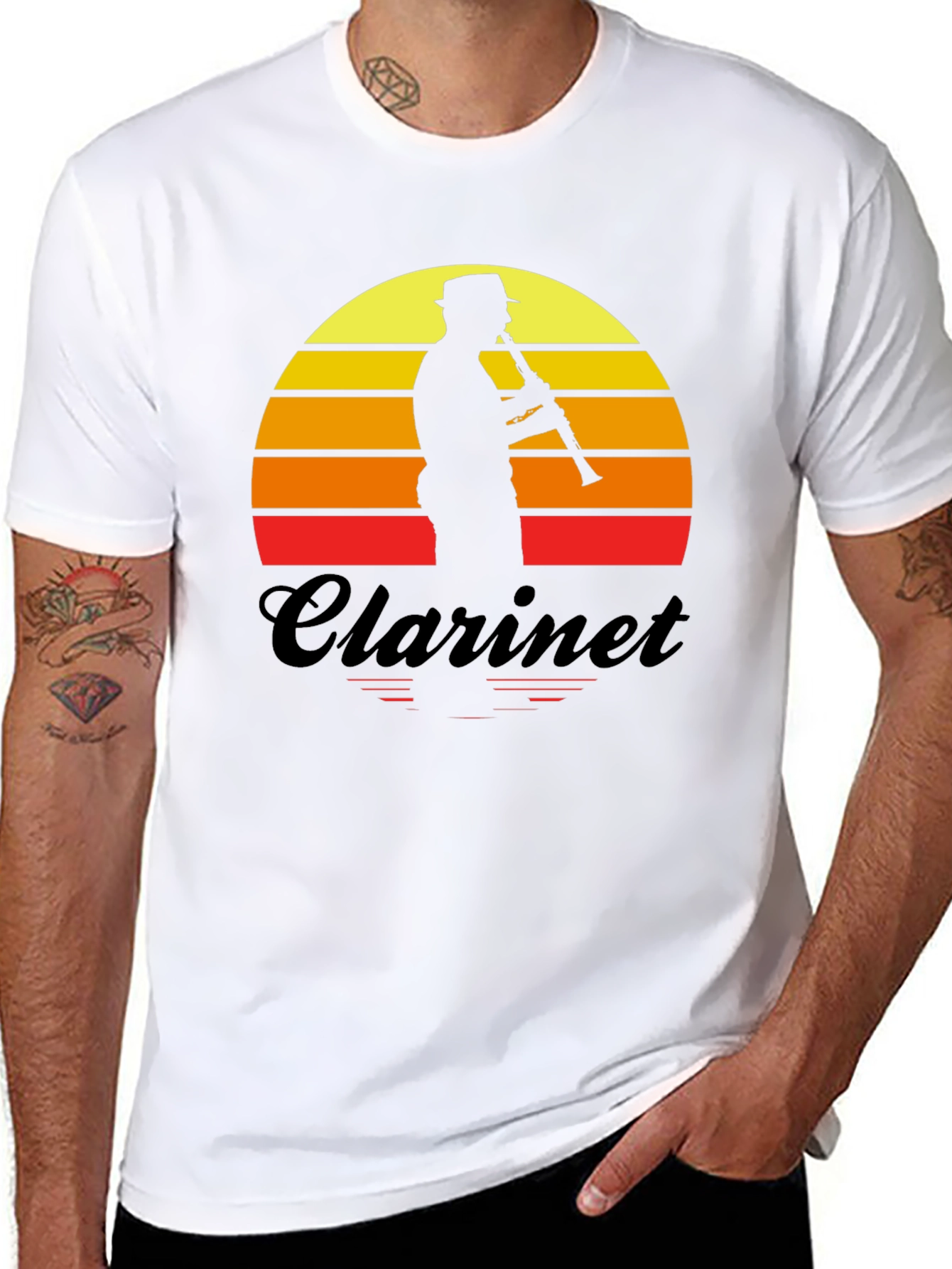 Retro Clarinet Player T-Shirt