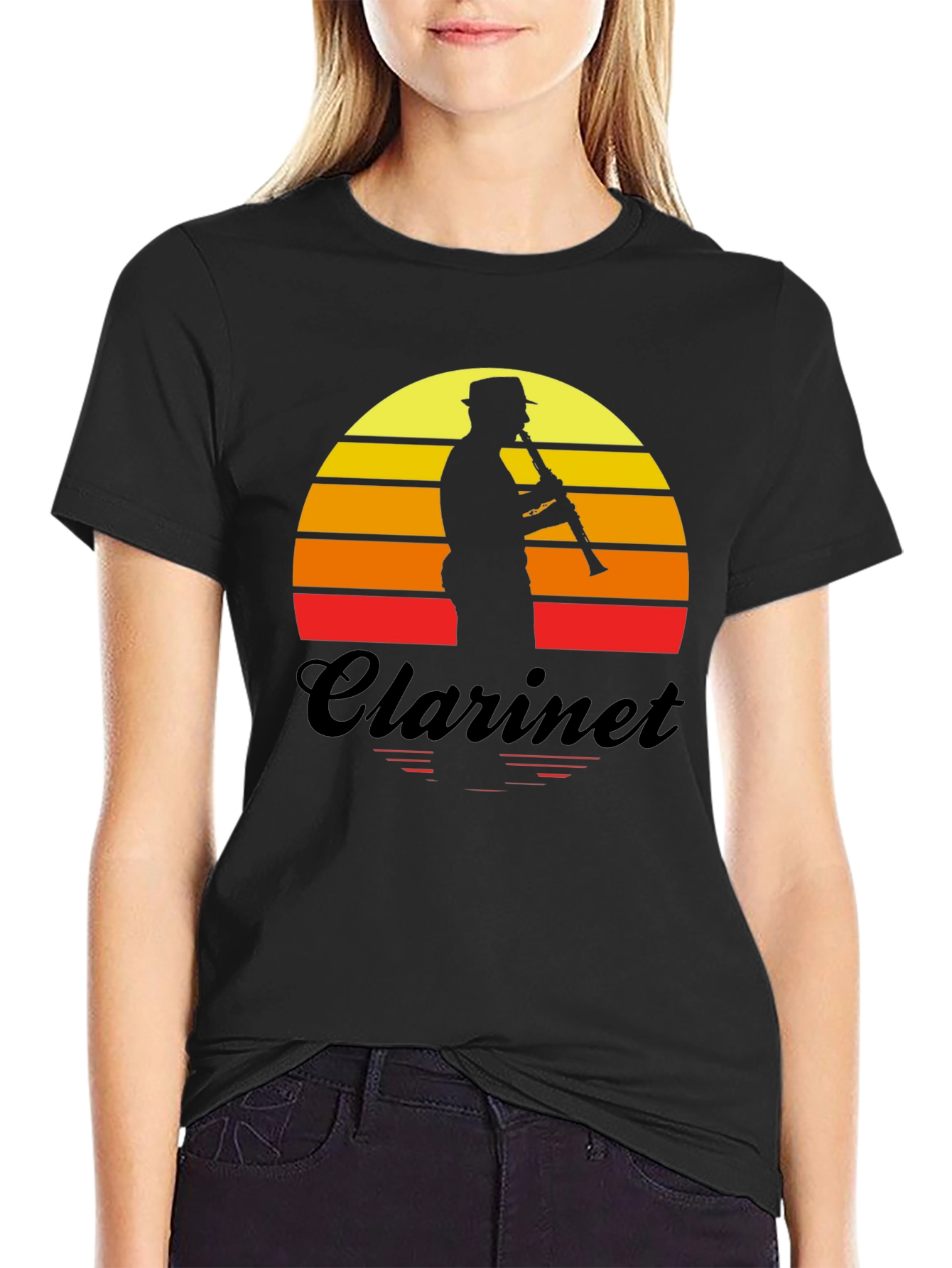 Retro Clarinet Player T-Shirt